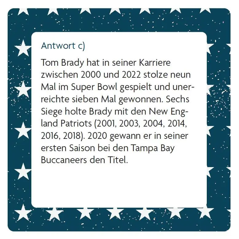 Bild: 9783747206447 | Das American Football-Quiz | Box mit 66 Spielkarten und Anleitung