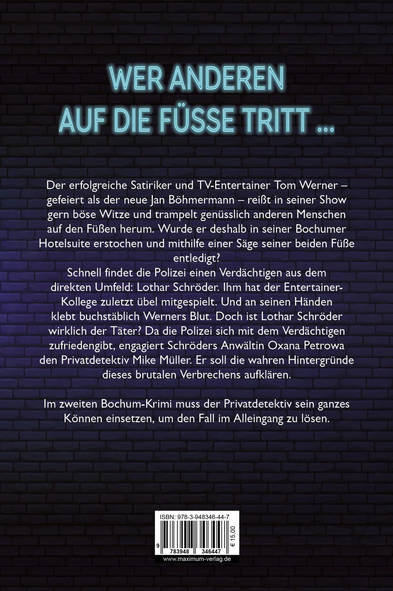 Bild: 9783948346447 | Sein letzter Witz | Ein Bochum-Krimi | Arne Dessaul | Buch | 288 S.
