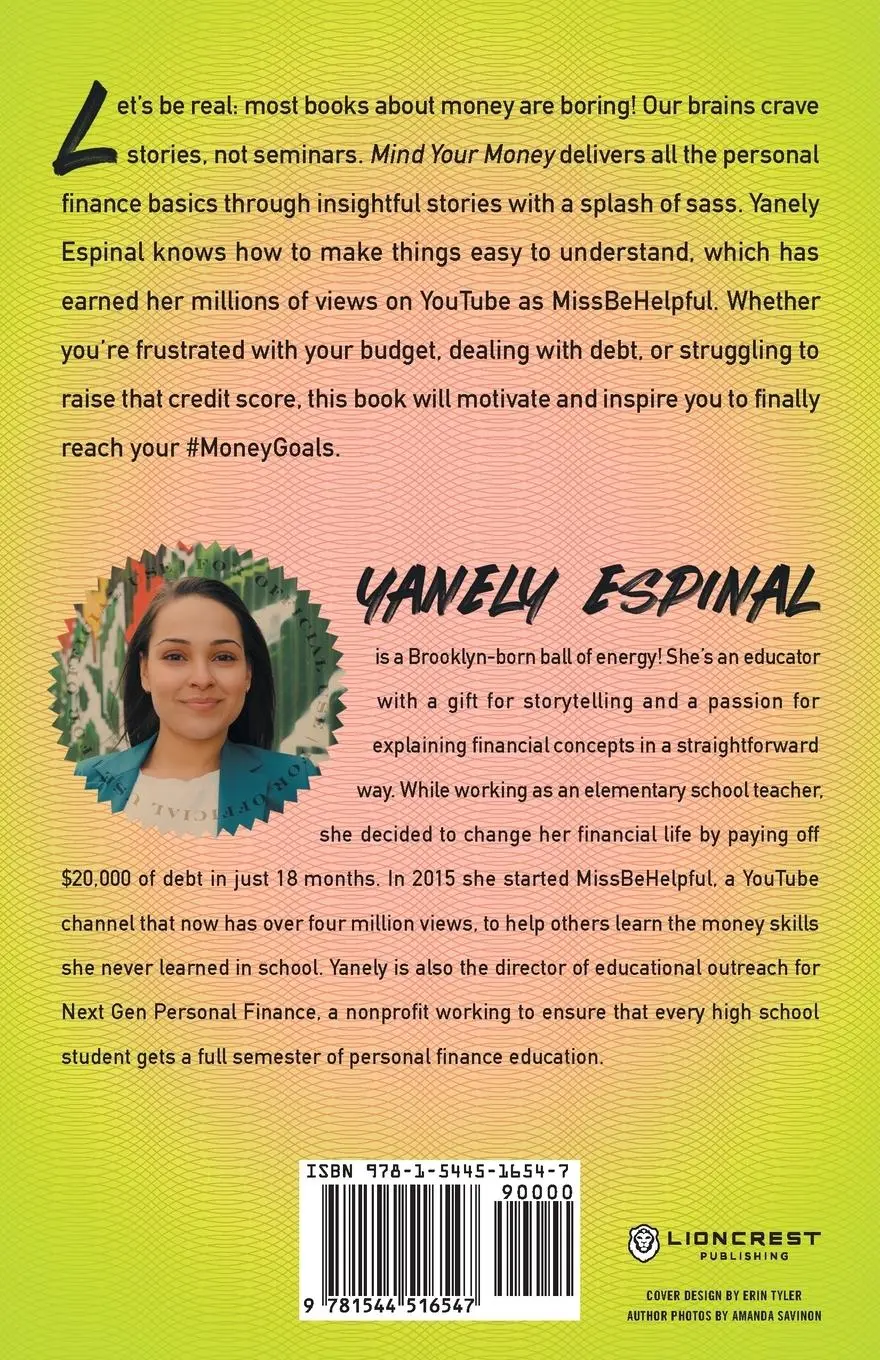 Rückseite: 9781544516547 | Mind Your Money | Yanely Espinal | Taschenbuch | Englisch | 2023