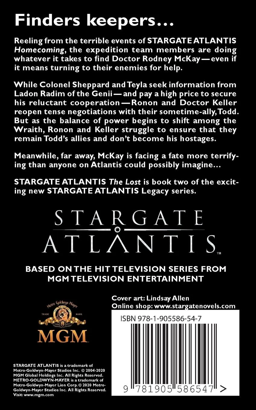 Rückseite: 9781905586547 | STARGATE ATLANTIS The Lost (Legacy book 2) | Jo Graham (u. a.) | Buch
