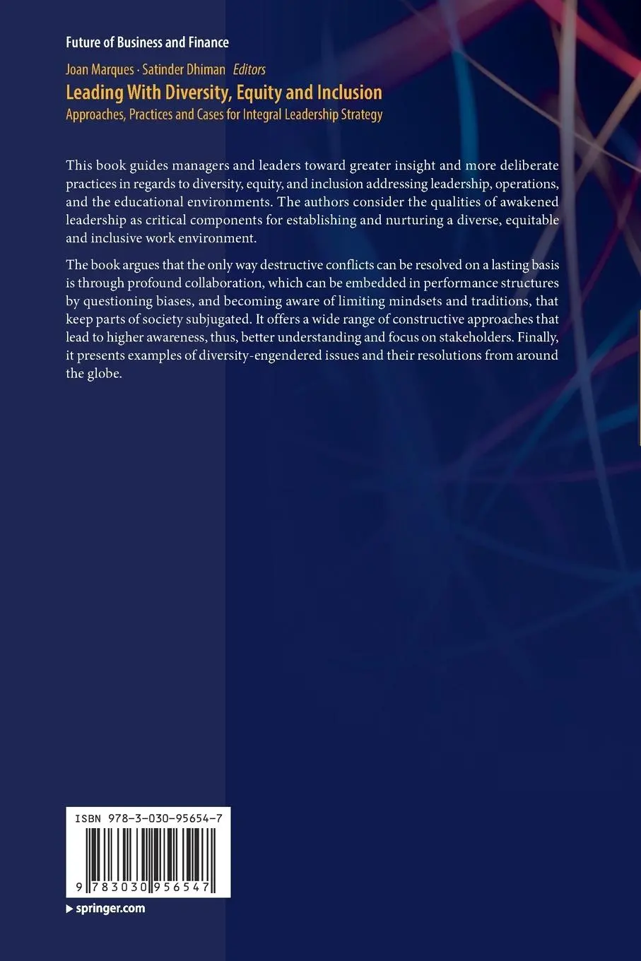 Rückseite: 9783030956547 | Leading With Diversity, Equity and Inclusion | Satinder Dhiman (u. a.)