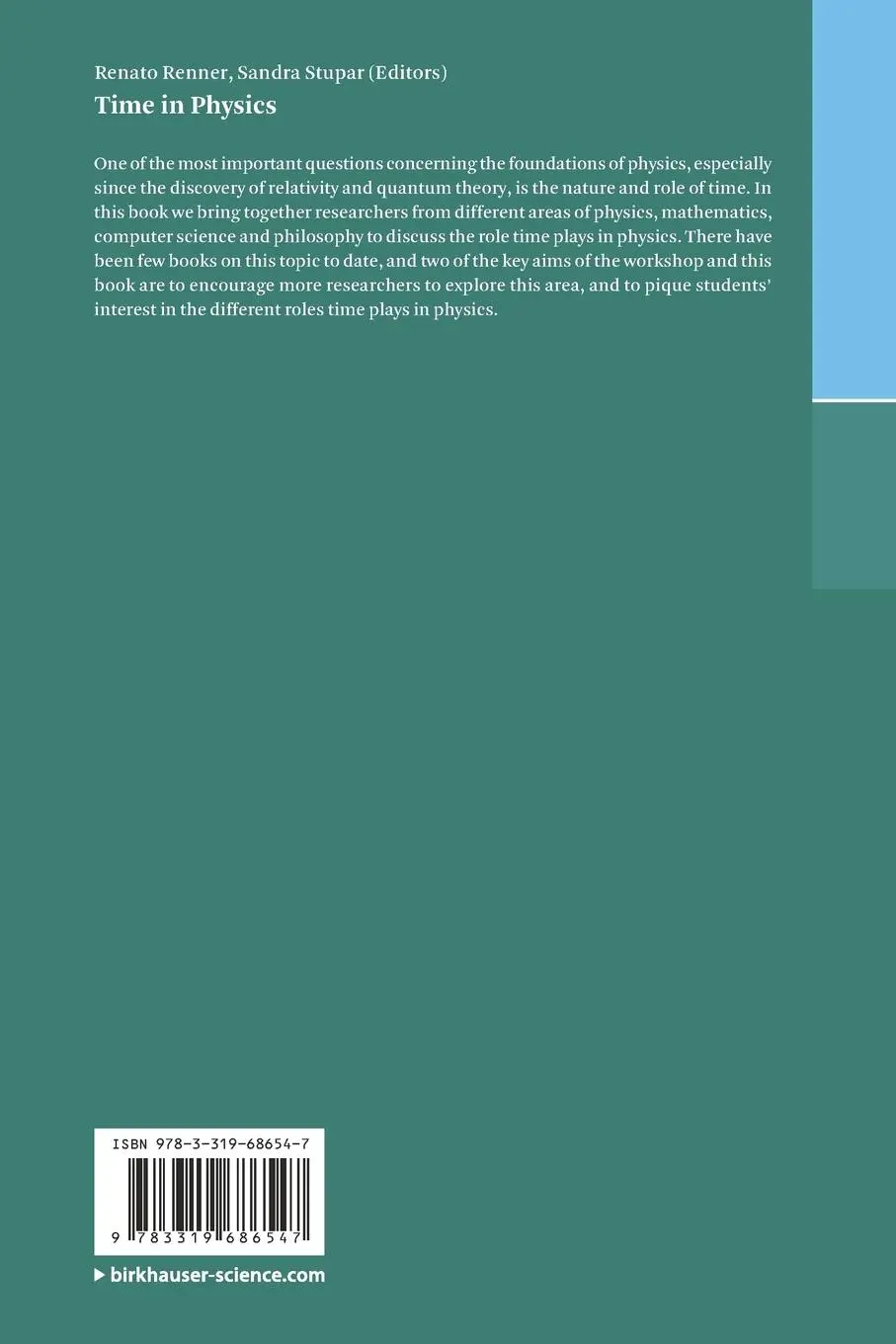 Rückseite: 9783319686547 | Time in Physics | Renato Renner (u. a.) | Taschenbuch | vii | Englisch