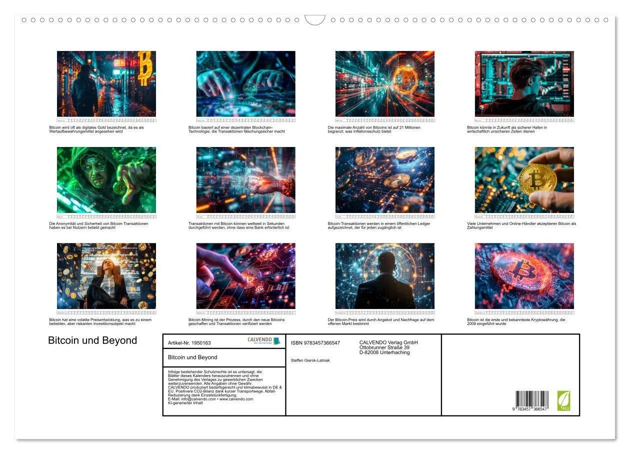 Bild: 9783457366547 | Bitcoin und Beyond (Wandkalender 2026 DIN A2 quer), CALVENDO...