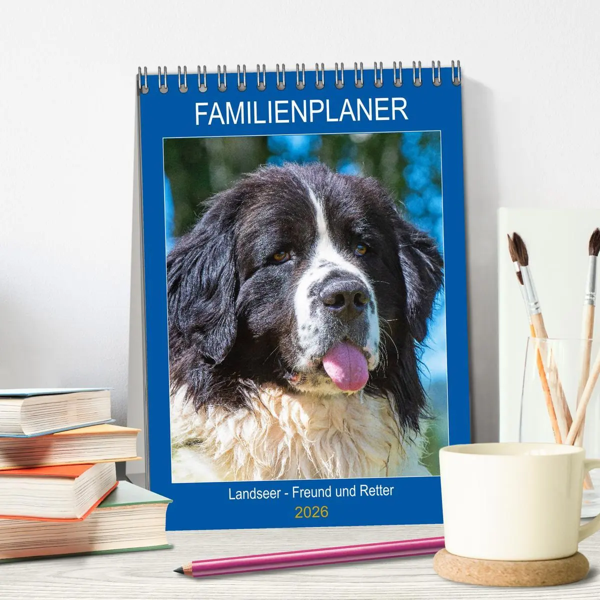 Bild: 9783516386547 | Familienplaner Landseer - Freund und Retter (Tischkalender 2026 DIN...