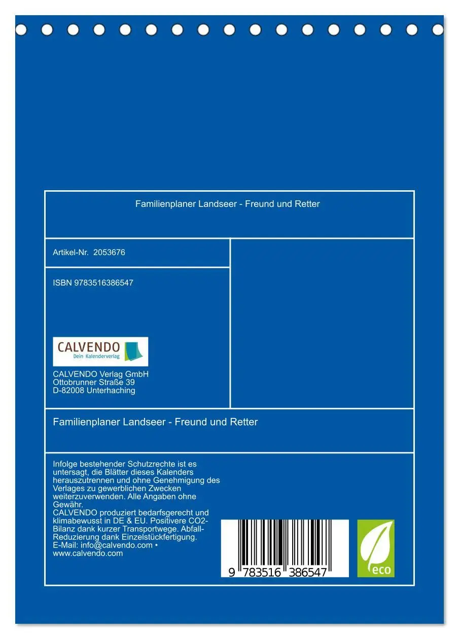 Bild: 9783516386547 | Familienplaner Landseer - Freund und Retter (Tischkalender 2026 DIN...