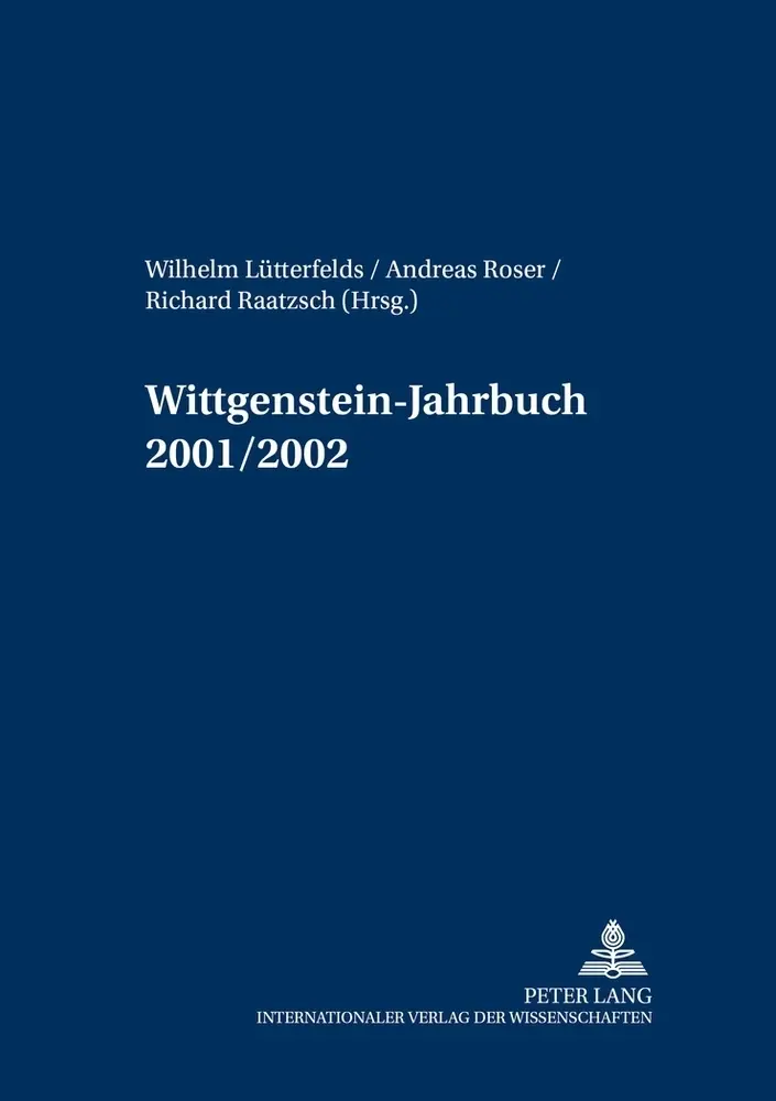Cover: 9783631506547 | Wittgenstein-Jahrbuch 2001/2002 | Wilhelm Lütterfelds (u. a.) | Buch