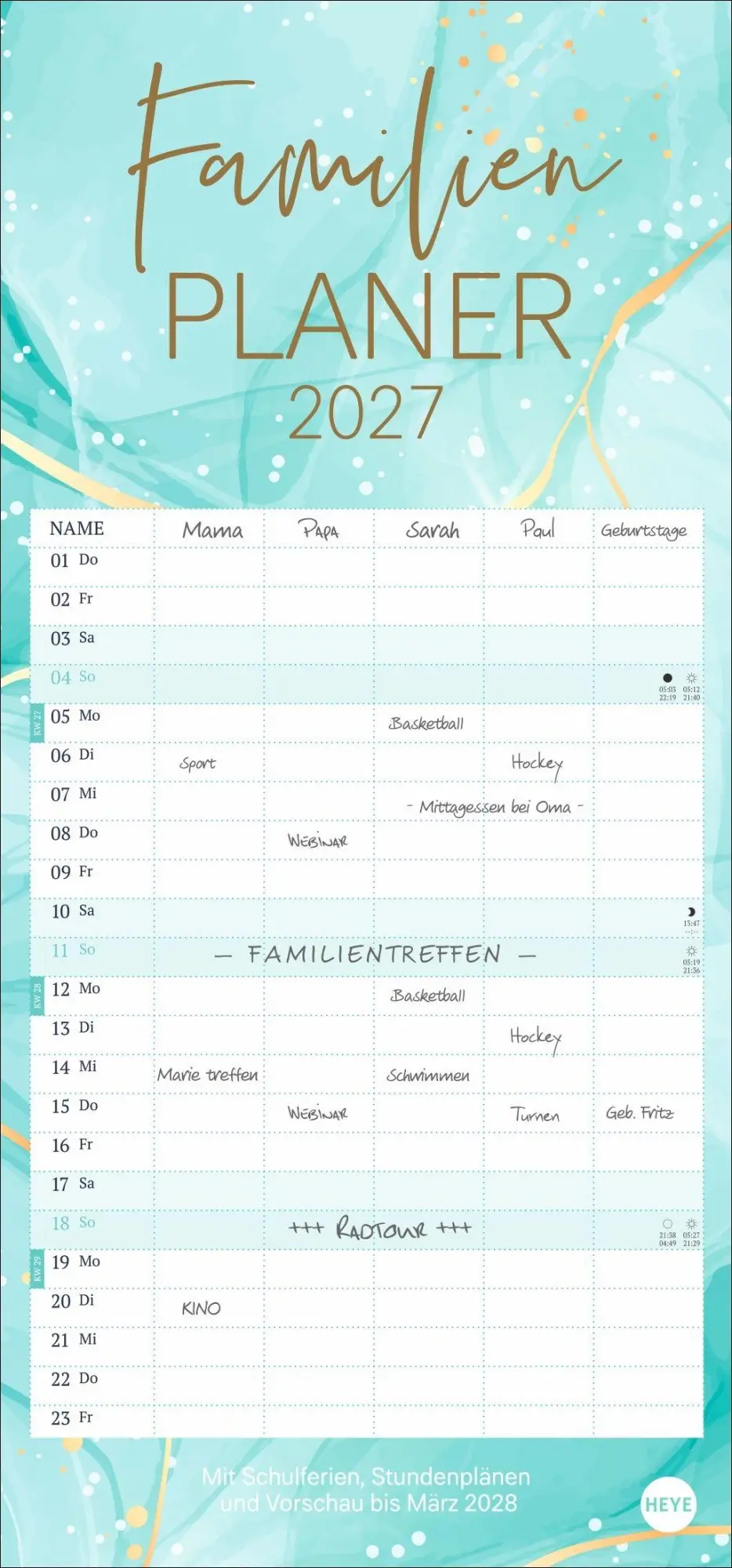 Cover: 9783756416547 | Watercolor Familienplaner 2027 | Kalender | Familienplaner Athesia