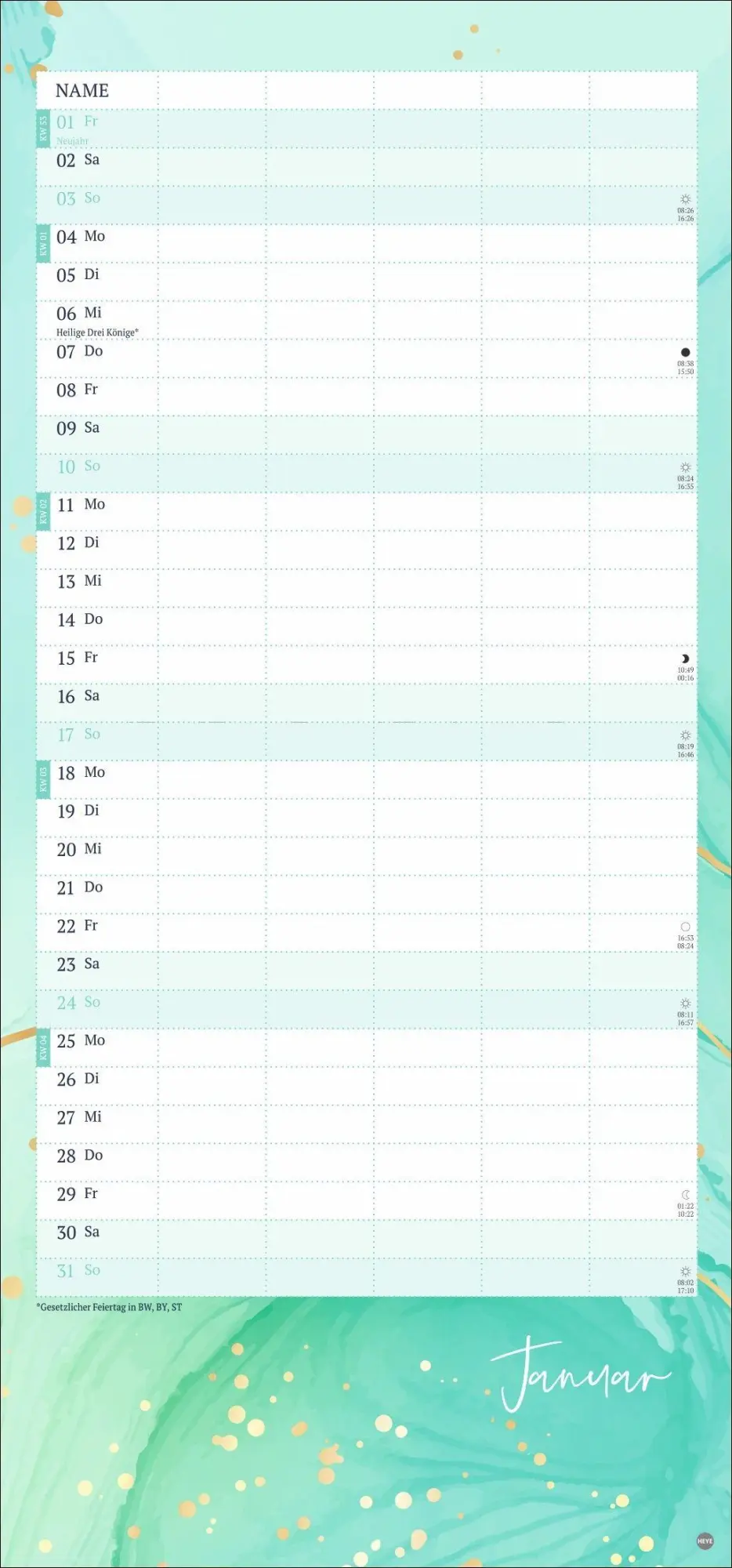 Bild: 9783756416547 | Watercolor Familienplaner 2027 | Kalender | Familienplaner Athesia