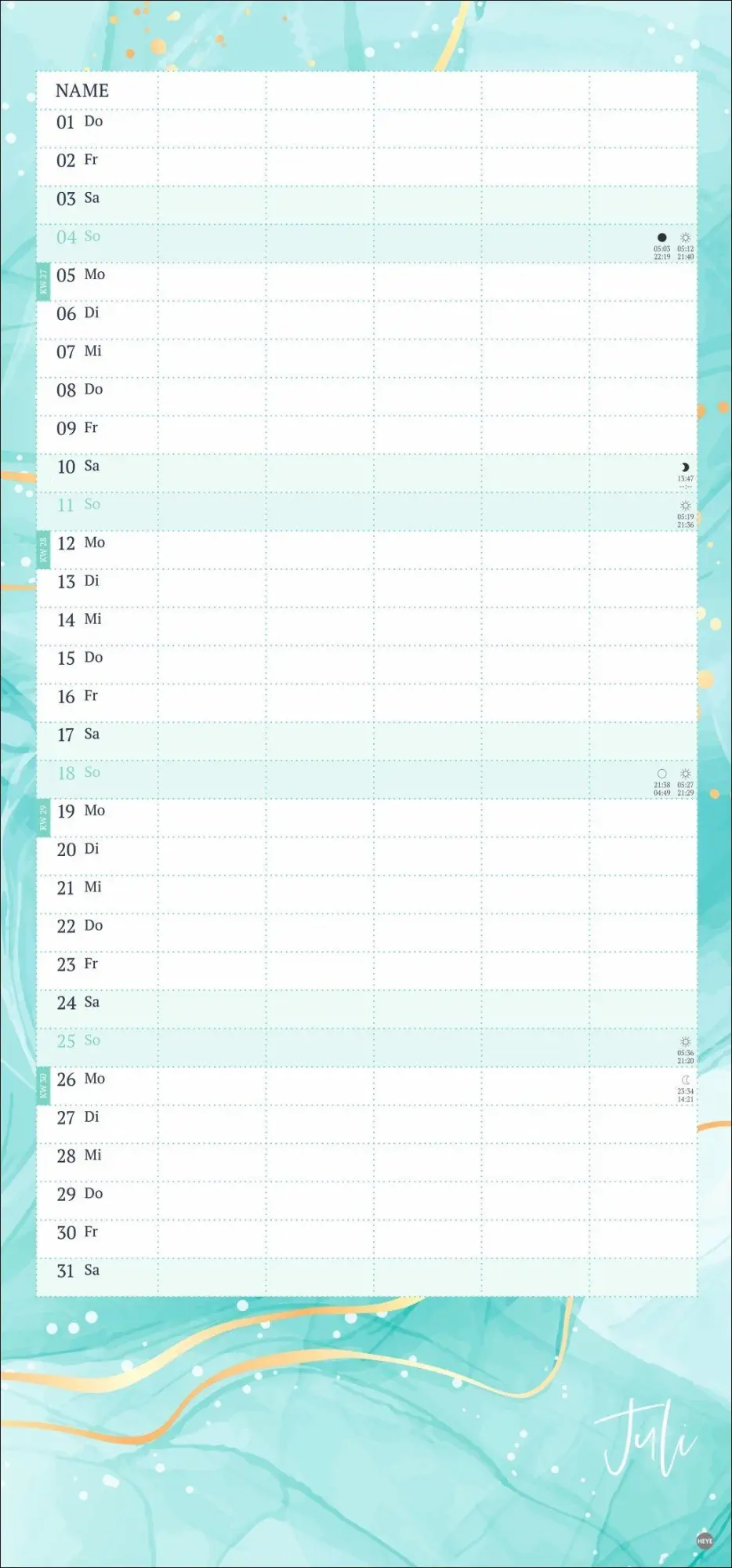 Bild: 9783756416547 | Watercolor Familienplaner 2027 | Kalender | Familienplaner Athesia