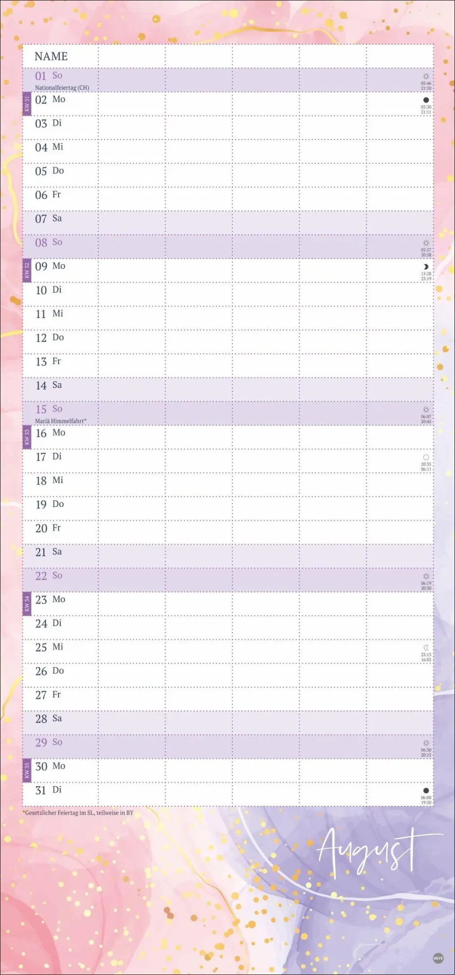 Bild: 9783756416547 | Watercolor Familienplaner 2027 | Kalender | Familienplaner Athesia
