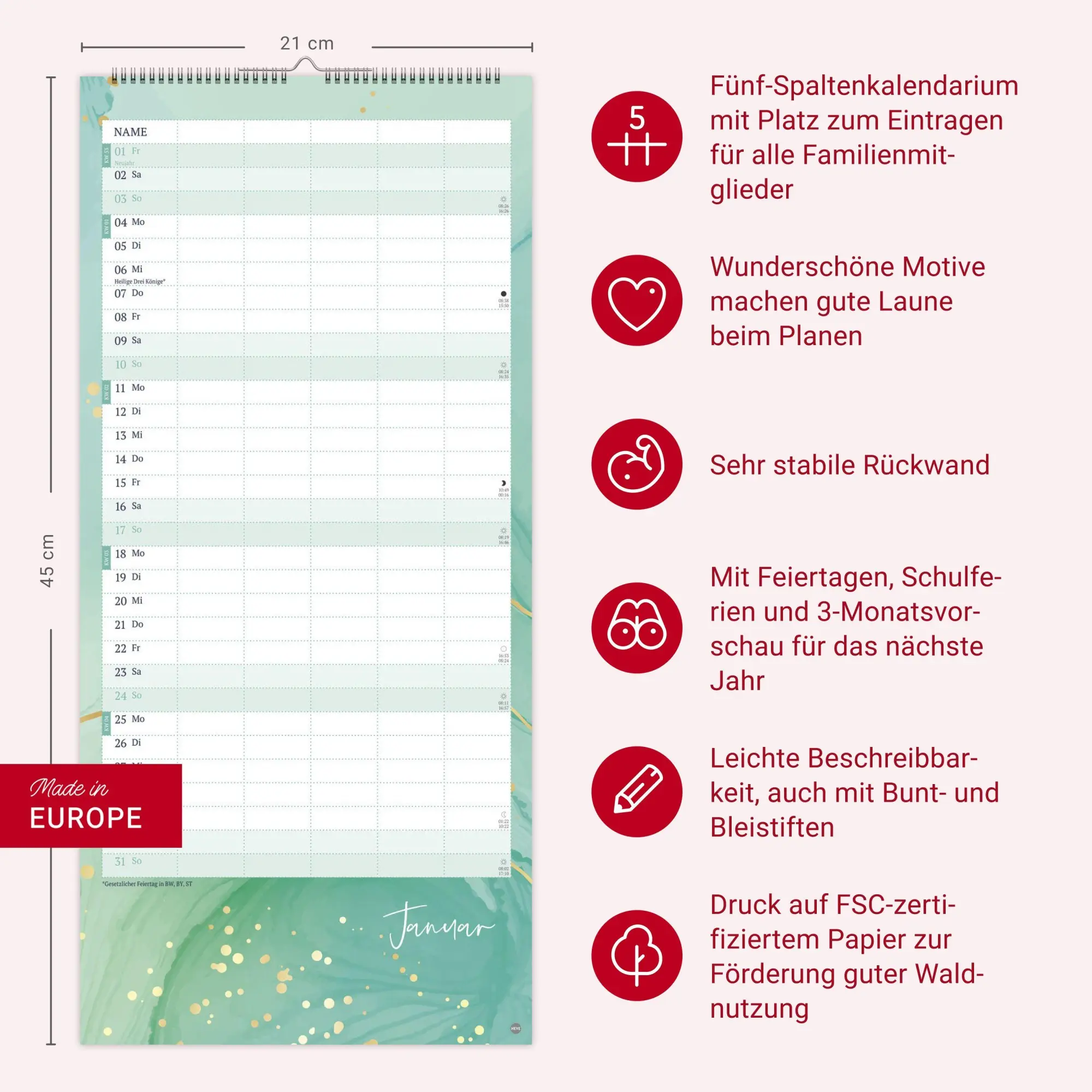 Bild: 9783756416547 | Watercolor Familienplaner 2027 | Kalender | Familienplaner Athesia
