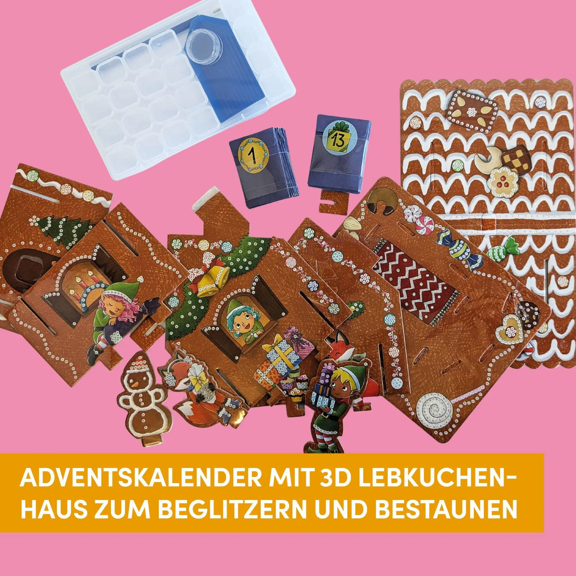 Bild: 4007742186647 | Diamond Painting Adventskalender Lebkuchenhaus. Mit Material und...