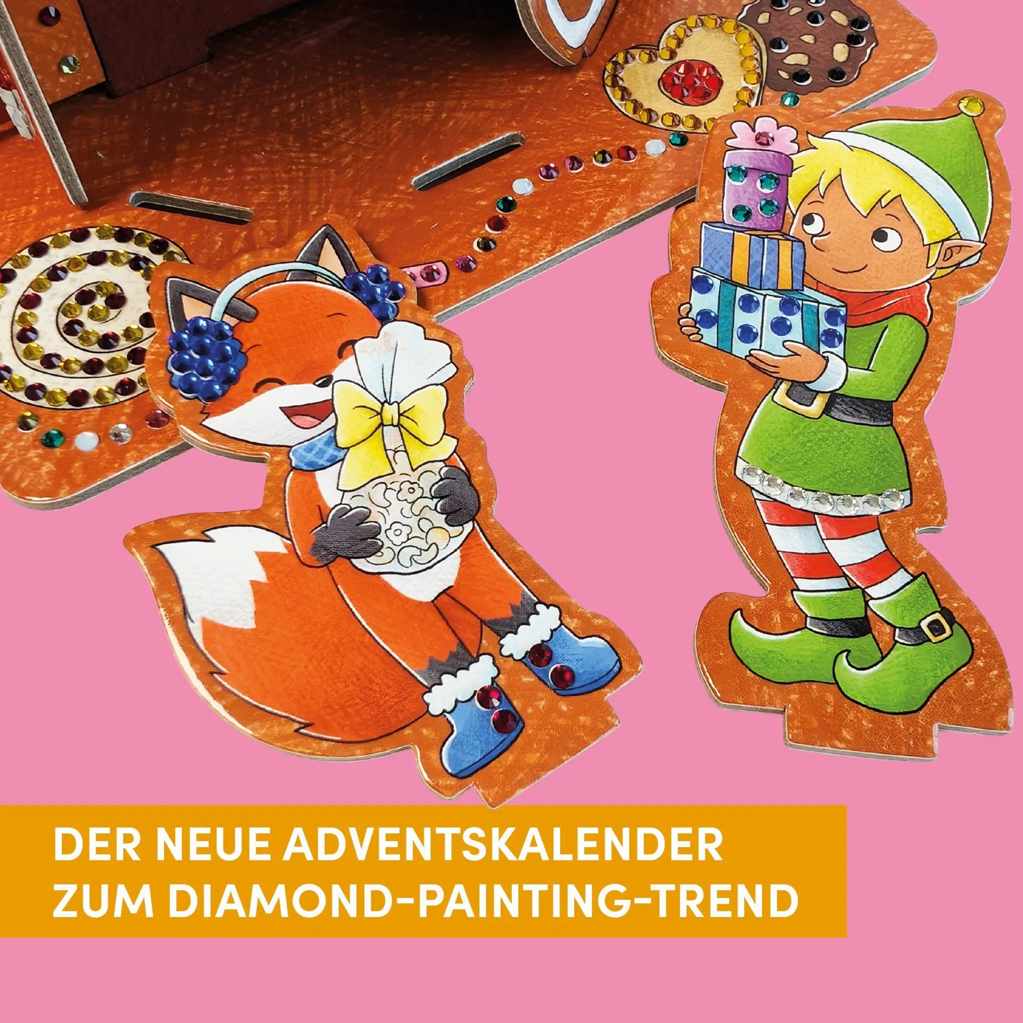 Bild: 4007742186647 | Diamond Painting Adventskalender Lebkuchenhaus. Mit Material und...