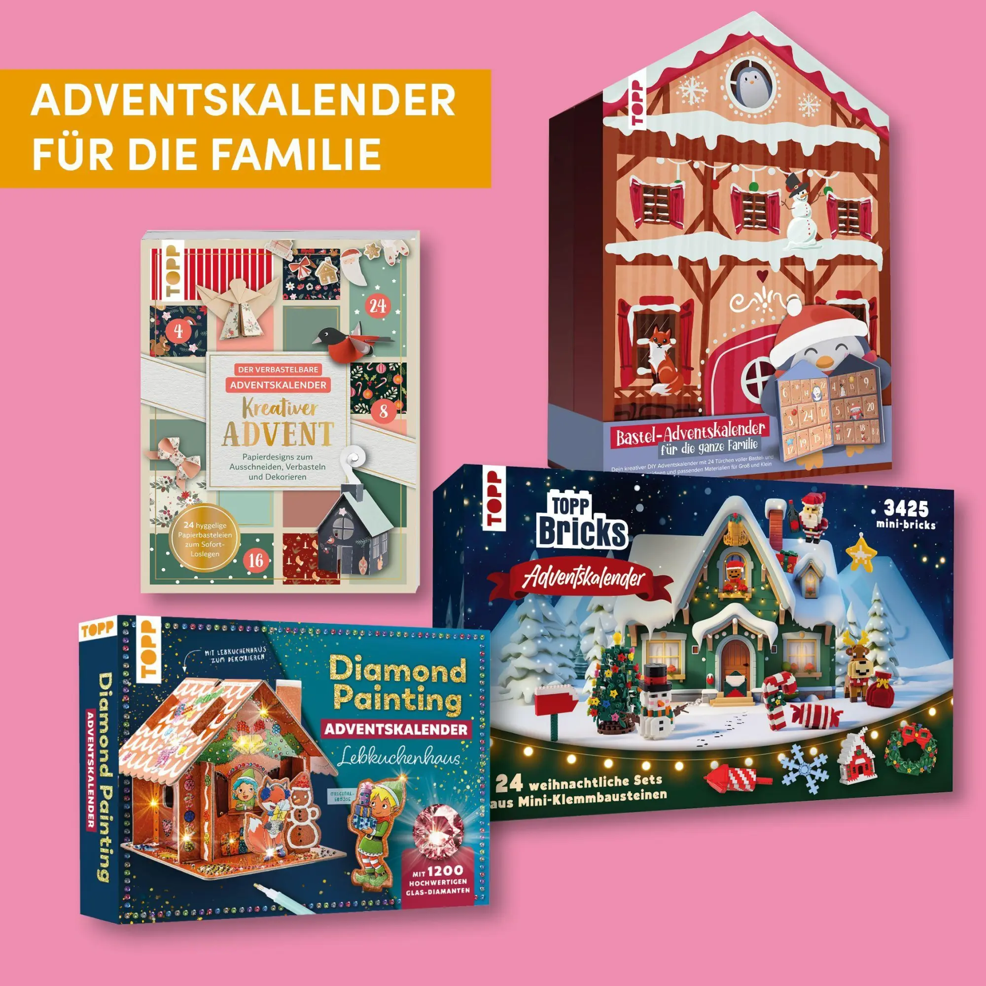 Bild: 4007742186647 | Diamond Painting Adventskalender Lebkuchenhaus. Mit Material und...