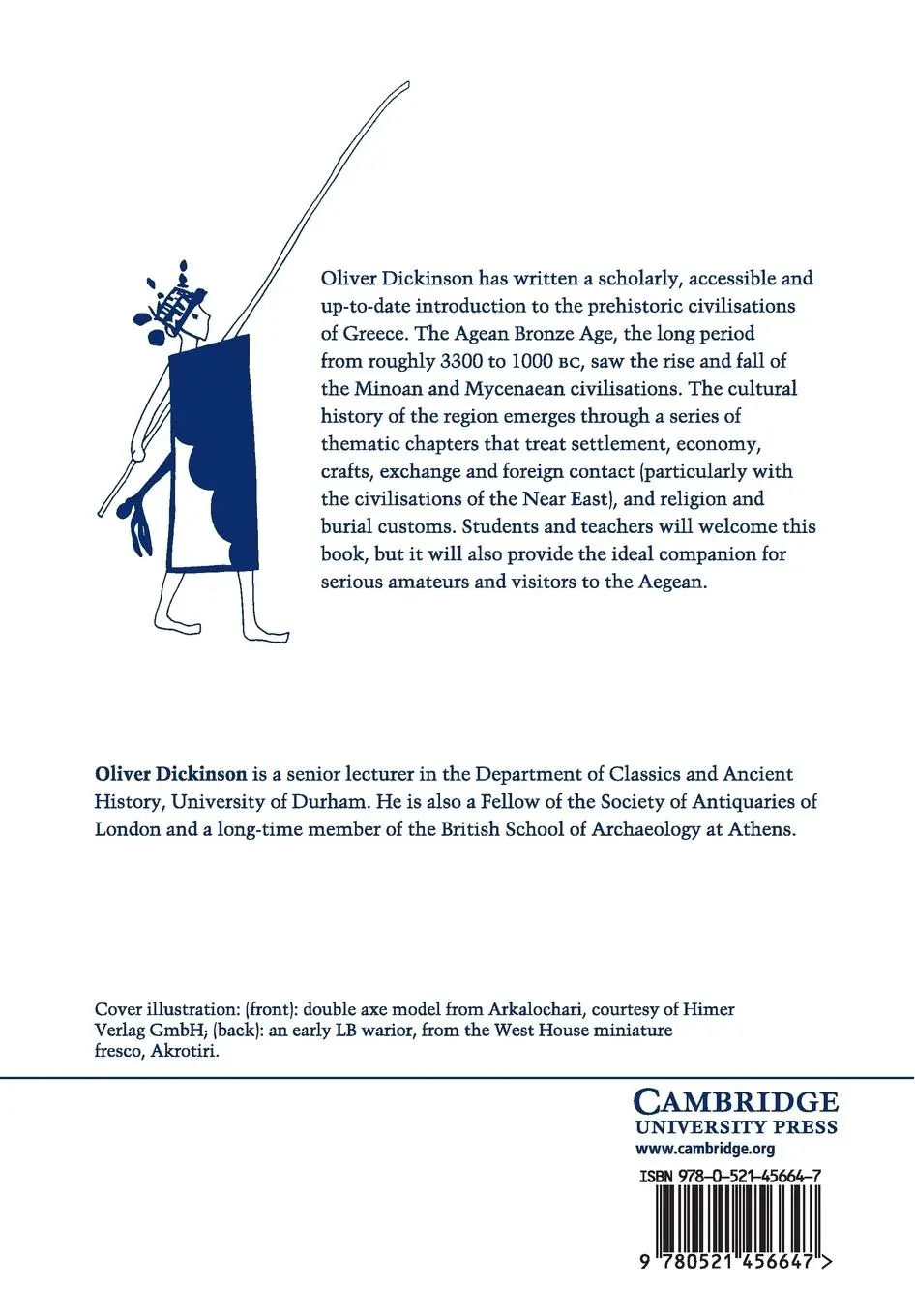 Rückseite: 9780521456647 | The Aegean Bronze Age | Oliver Dickinson | Taschenbuch | Englisch