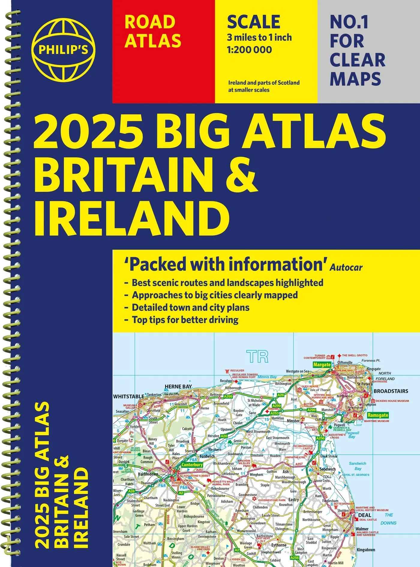 Cover: 9781849076647 | 2025 Philip's Big Road Atlas of Britain &amp; Ireland | Philip'S Maps
