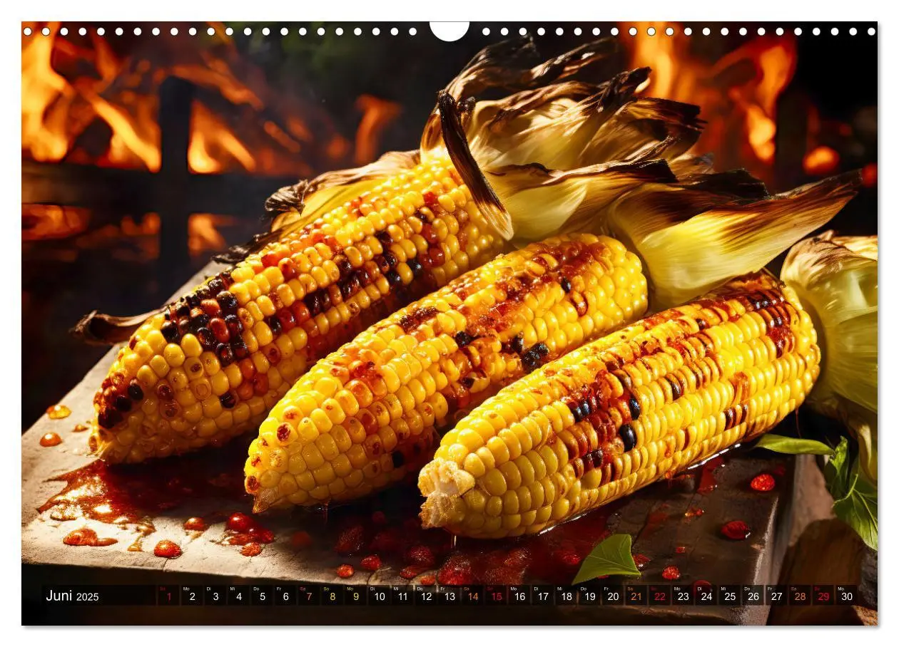 Bild: 9783383866647 | BBQ Feuerzauber - Grillkalender (Wandkalender 2025 DIN A3 quer),...