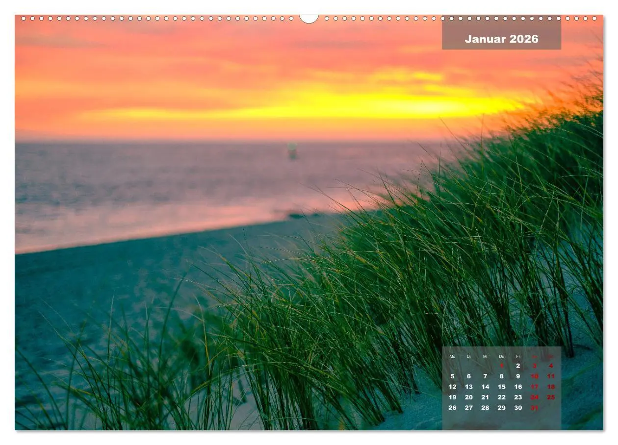 Bild: 9783457596647 | feeling Sylt (Wandkalender 2026 DIN A2 quer), CALVENDO Monatskalender