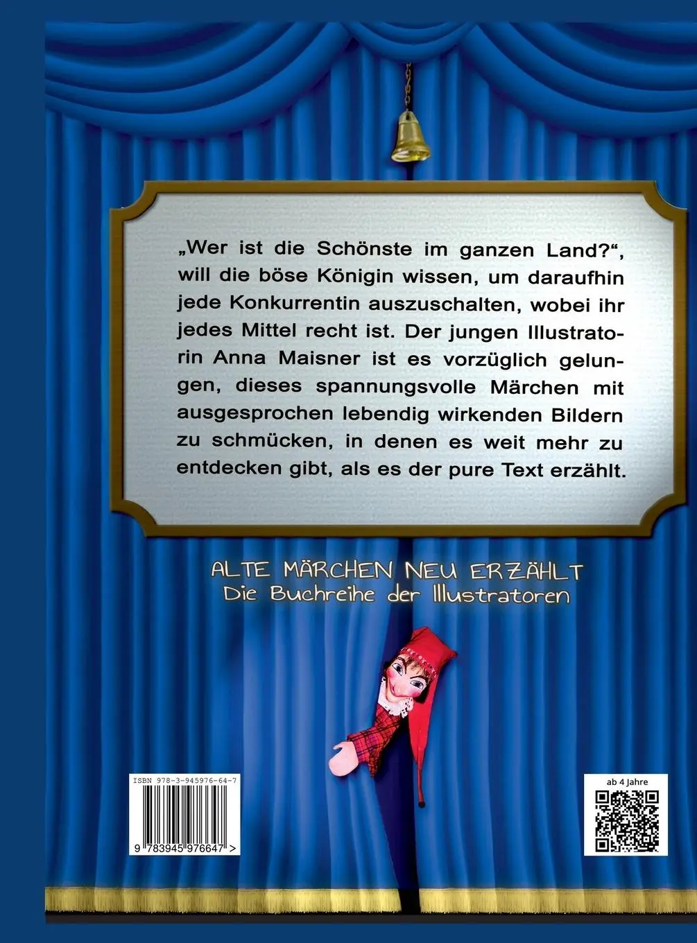 Rückseite: 9783945976647 | Schneewittchen | Gebrüder Grimm | Buch | 40 S. | Deutsch | 2018