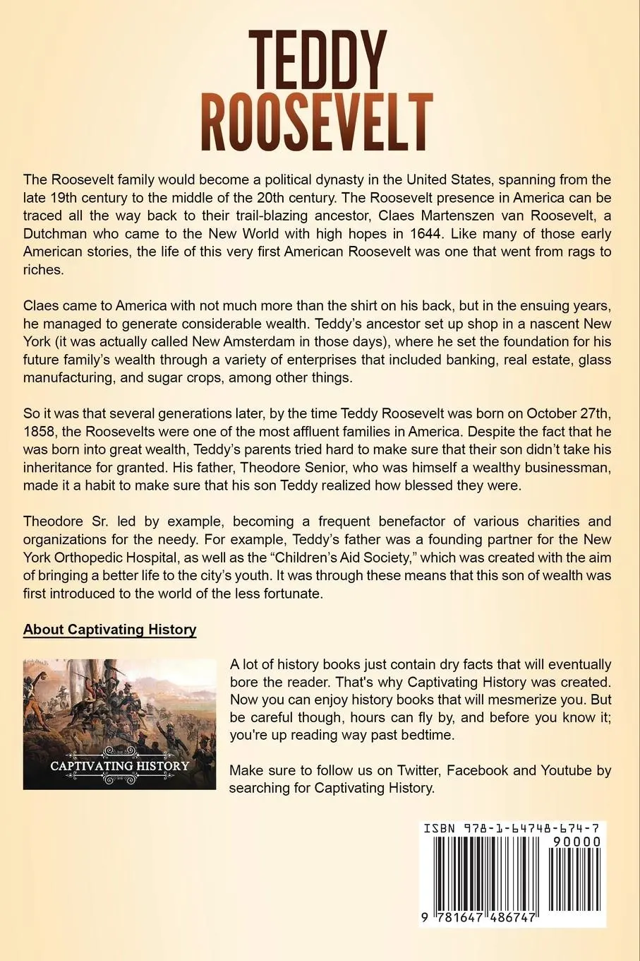 Rückseite: 9781647486747 | Teddy Roosevelt | Captivating History | Taschenbuch | Englisch | 2020