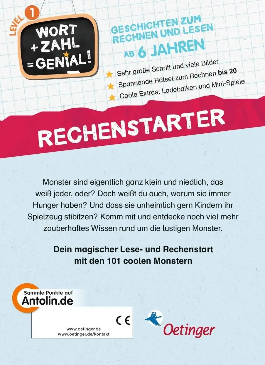 Rückseite: 9783751206747 | 101 Monster rechnen wie wild! | Wort + Zahl = genial! Level 1 | Bogen