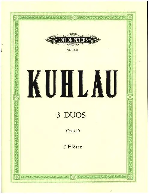 Cover: 9790014006747 | 3 Duos for 2 Flutes Op. 10 | Friedrich Kuhlau | Instrumental Music
