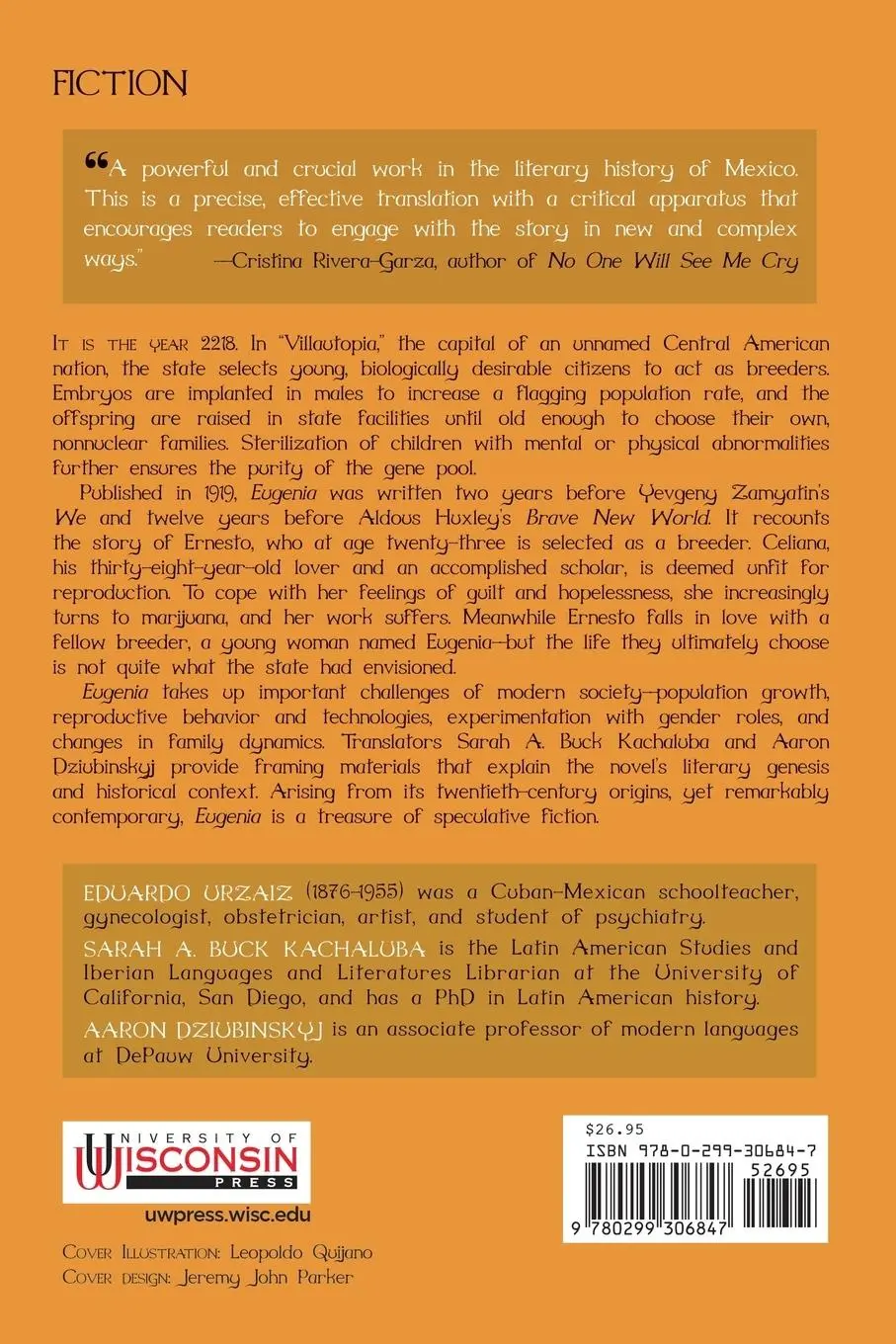 Rückseite: 9780299306847 | Eugenia | A Fictional Sketch of Future Customs | Eduardo Urzaiz | Buch