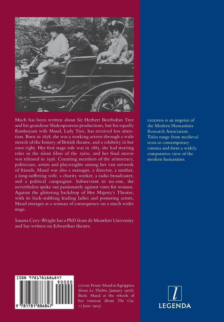 Rückseite: 9781781886847 | Maud Beerbohm Tree | Lady of the Stage | Susana Cory-Wright | Buch