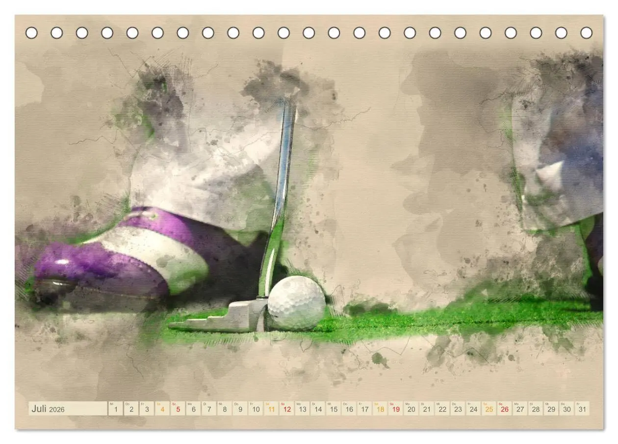 Bild: 9783457886847 | Ich liebe Golf (Tischkalender 2026 DIN A5 quer), CALVENDO...
