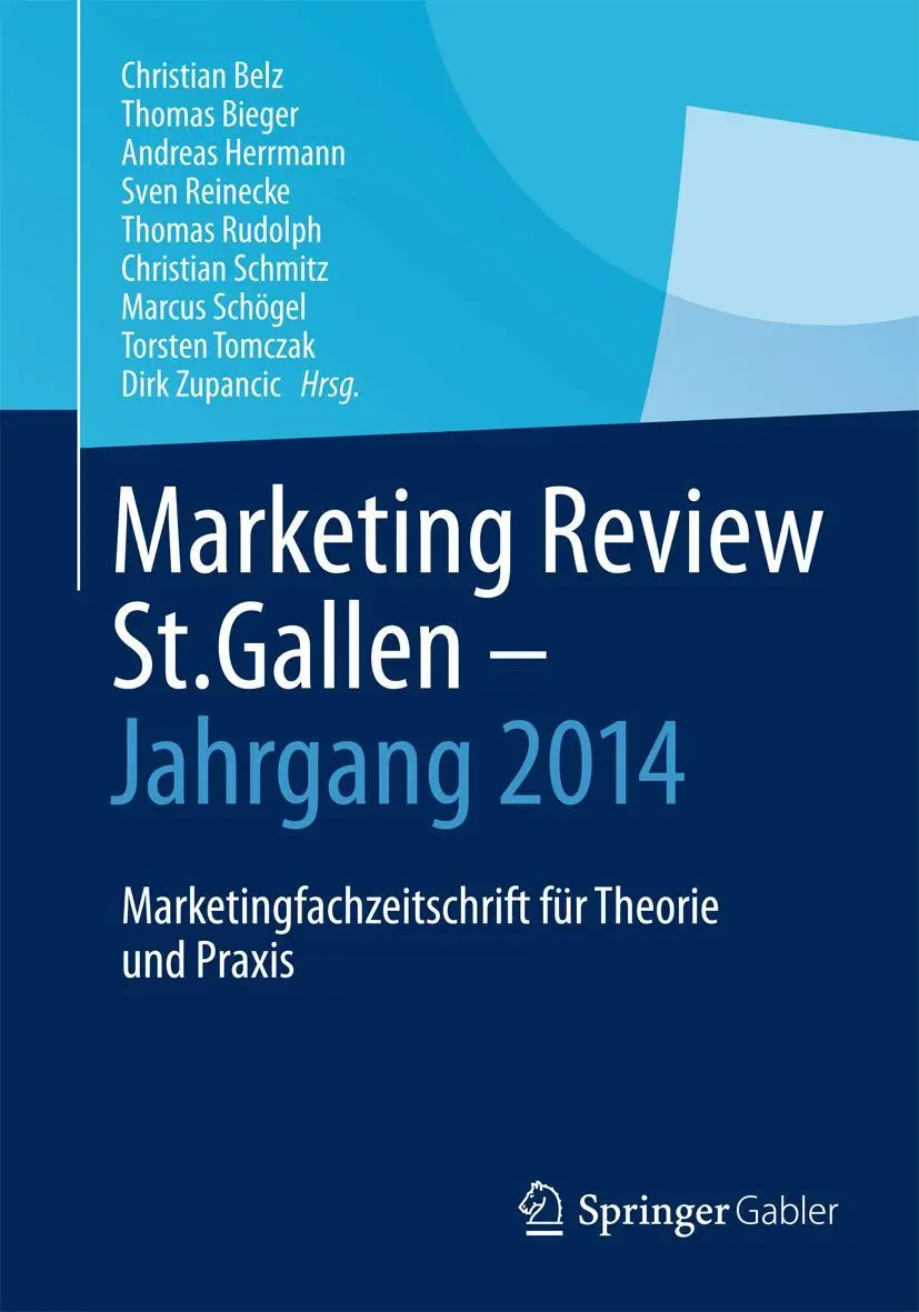 Cover: 9783658096847 | Marketing Review St. Gallen - Jahrgang 2014 | Christian Belz (u. a.)