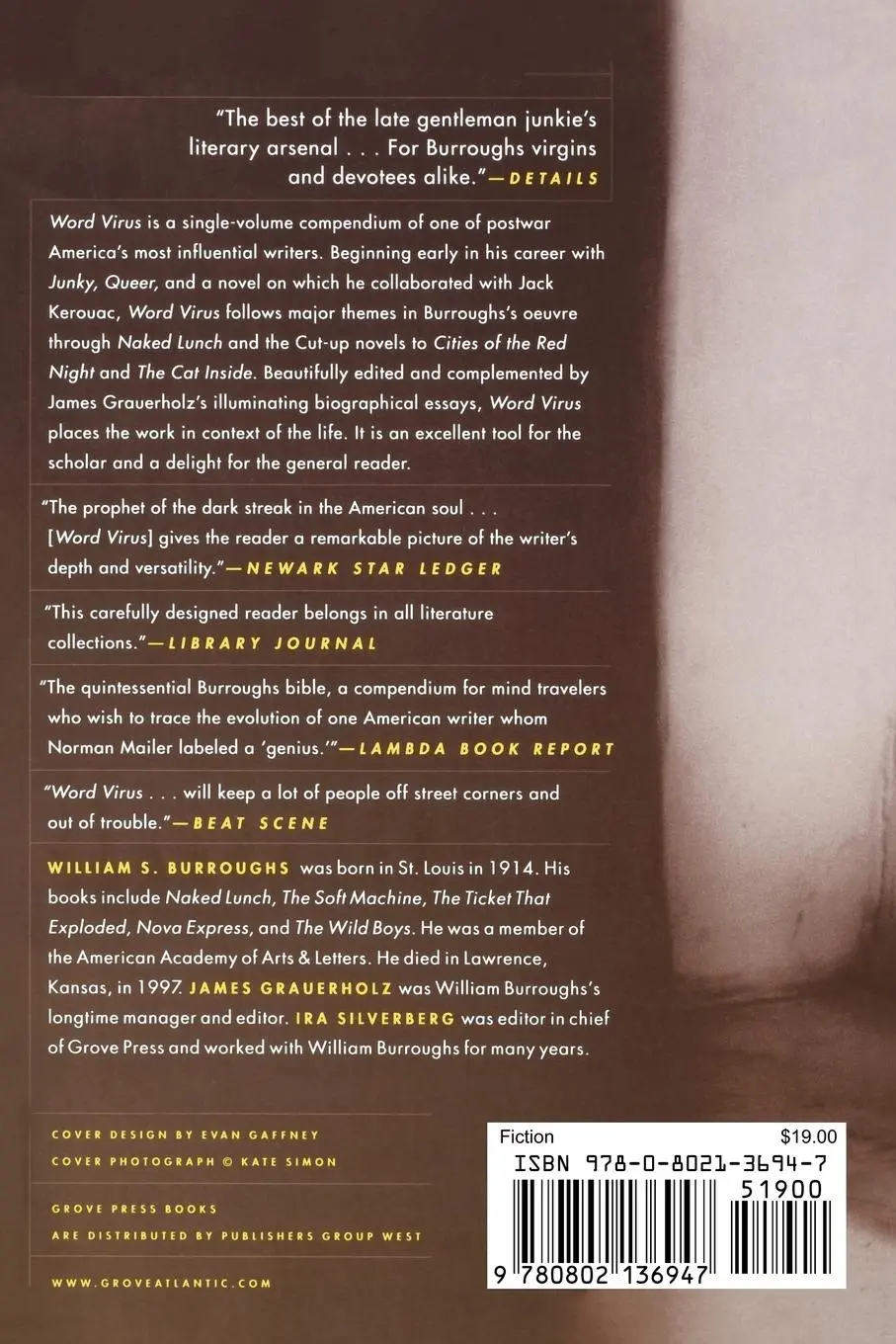 Rückseite: 9780802136947 | Word Virus | The William S. Burroughs Reader | William S Burroughs