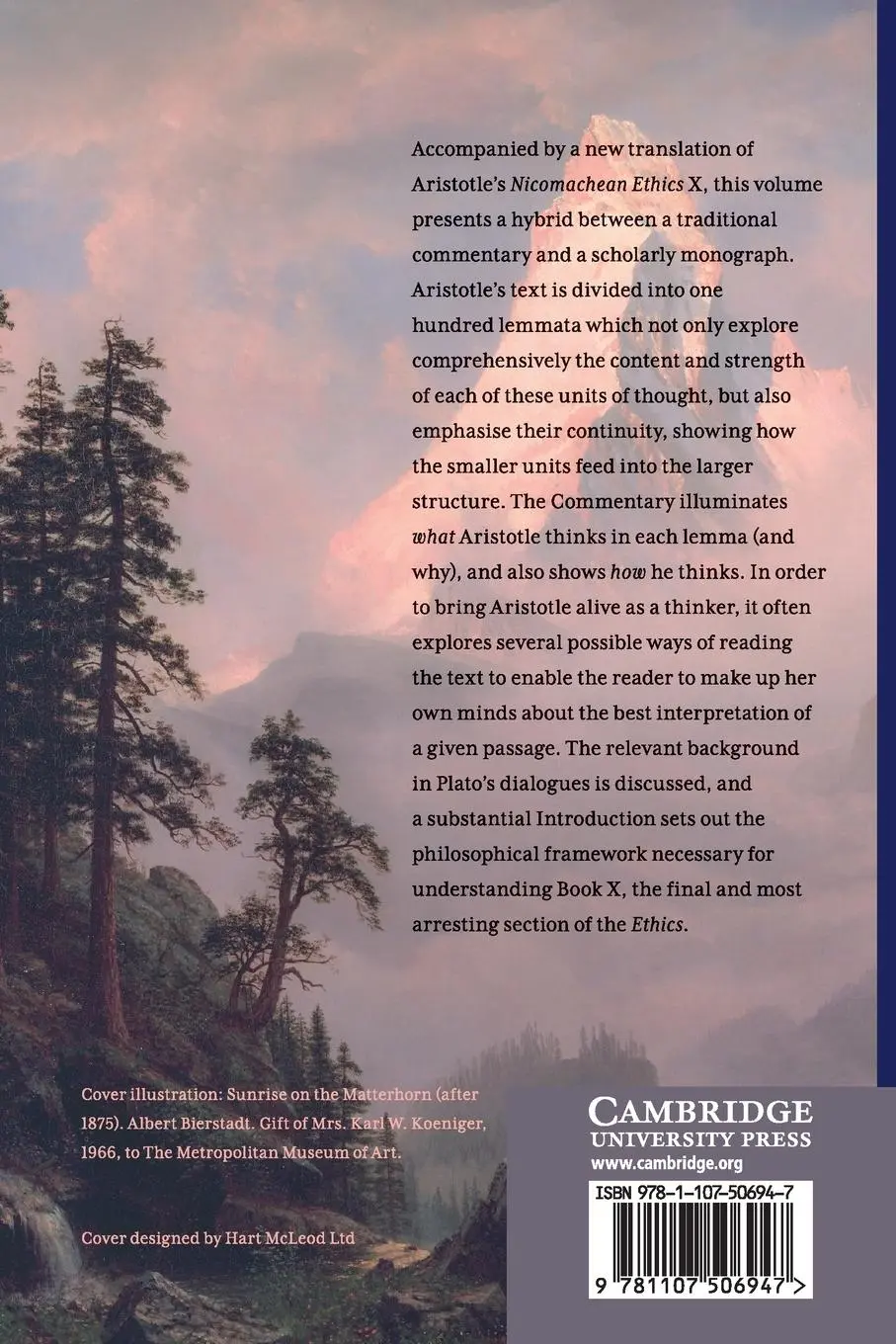 Rückseite: 9781107506947 | Aristotle's Nicomachean Ethics Book X | Translation and Commentary