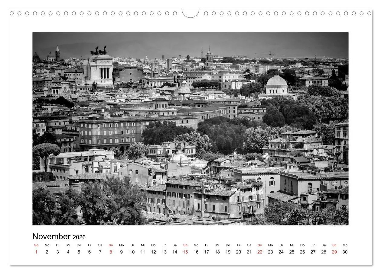 Bild: 9783516036947 | ROM Monochrom (Wandkalender 2026 DIN A3 quer), CALVENDO Monatskalender