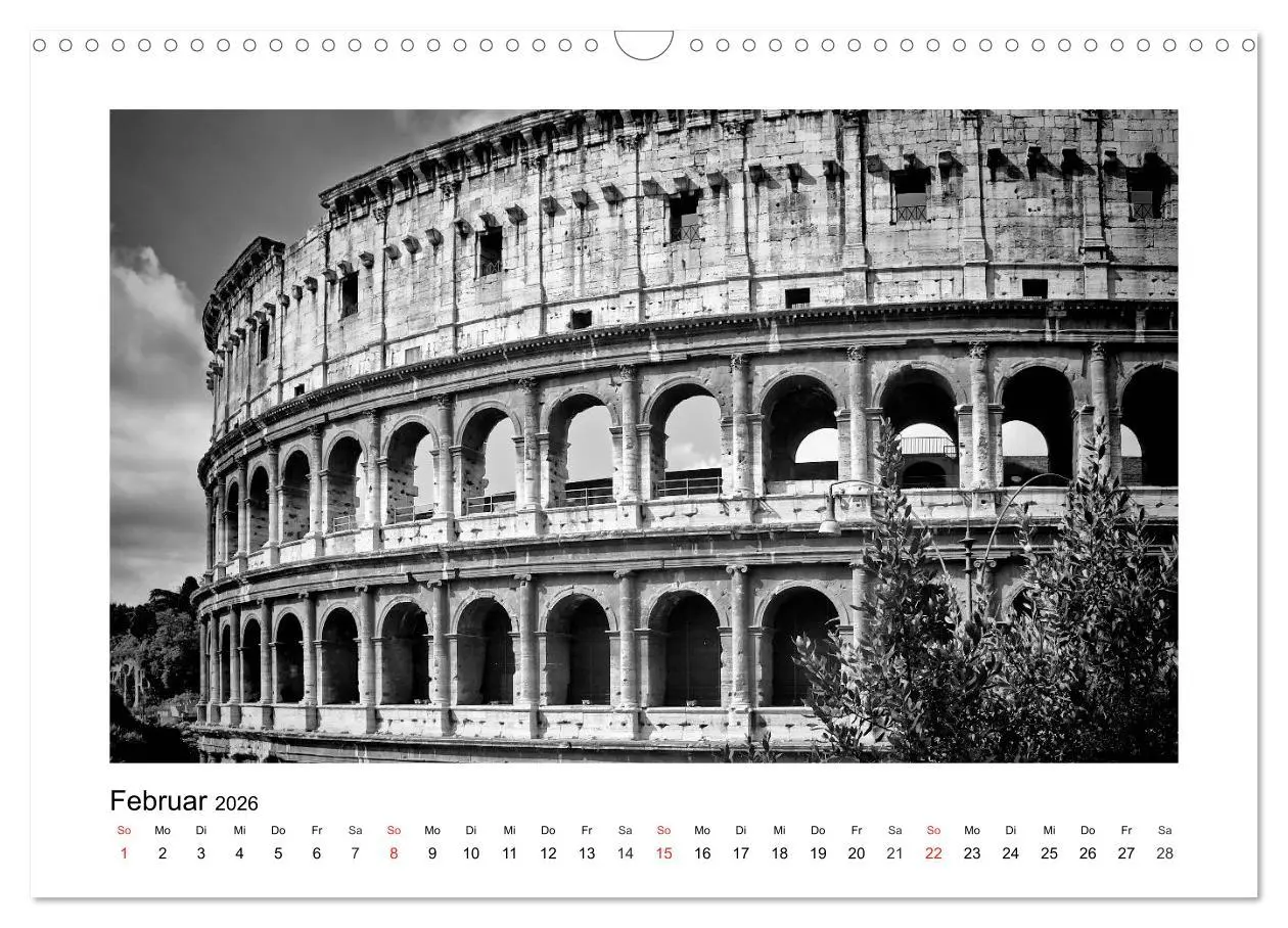 Bild: 9783516036947 | ROM Monochrom (Wandkalender 2026 DIN A3 quer), CALVENDO Monatskalender
