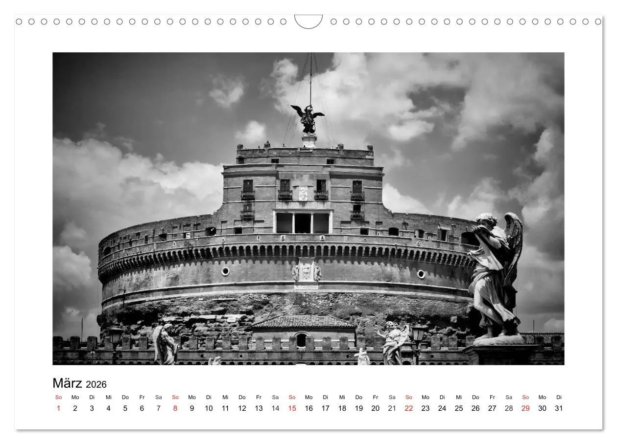 Bild: 9783516036947 | ROM Monochrom (Wandkalender 2026 DIN A3 quer), CALVENDO Monatskalender