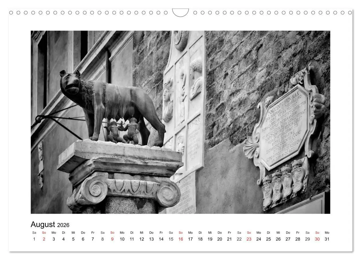Bild: 9783516036947 | ROM Monochrom (Wandkalender 2026 DIN A3 quer), CALVENDO Monatskalender