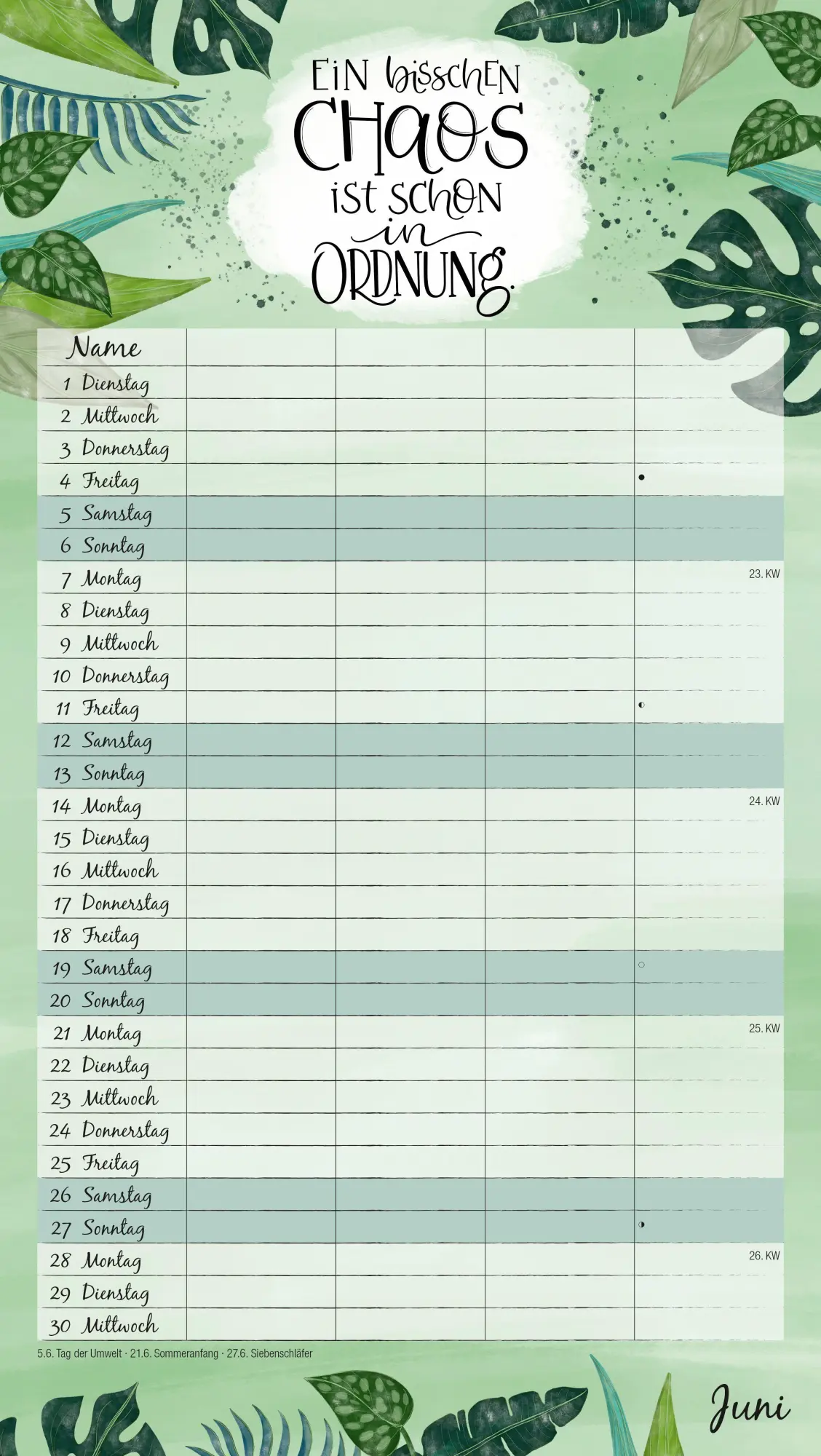 Bild: 4069095017047 | Familienplaner Krimskrams mit Tasche - 4 Spalten 2027 | KG | Kalender
