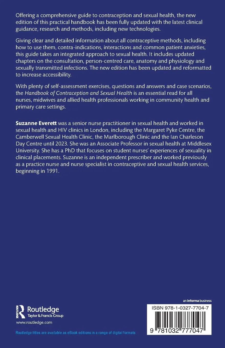 Rückseite: 9781032777047 | Handbook of Contraception and Sexual Health | Suzanne Everett | Buch