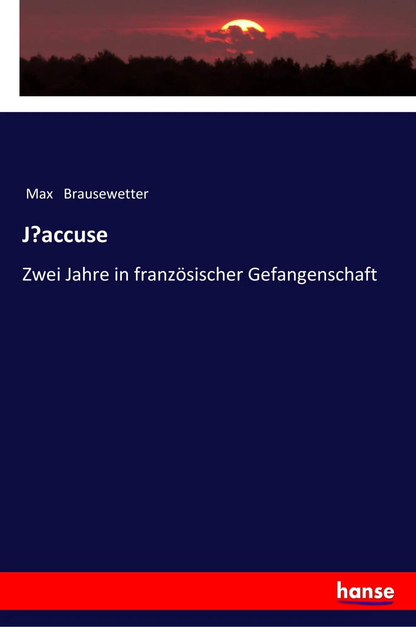 Cover: 9783337357047 | J'accuse | Zwei Jahre in französischer Gefangenschaft | Brausewetter