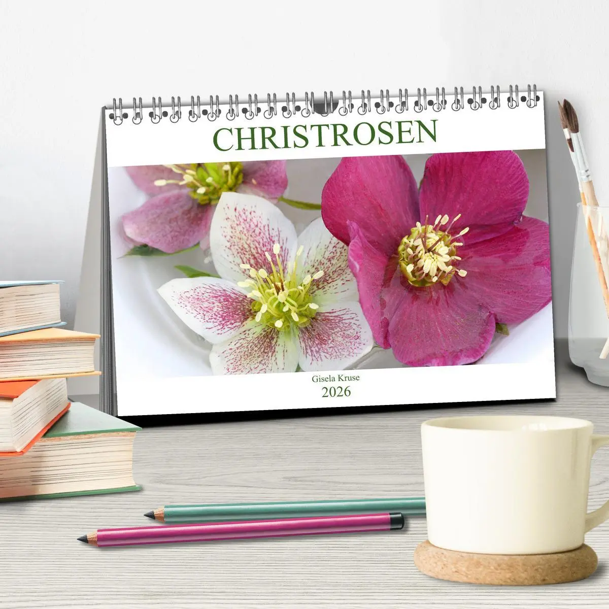 Bild: 9783457837047 | Christrosen (Tischkalender 2026 DIN A5 quer), CALVENDO Monatskalender