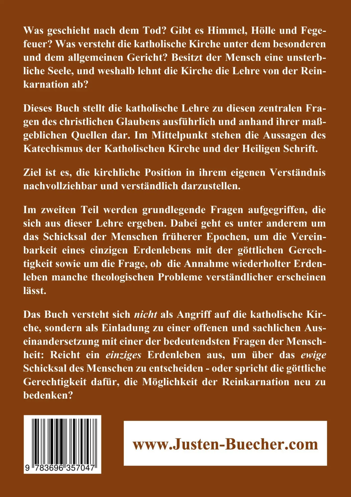 Rückseite: 9783696357047 | Die katholische Lehre über den Jüngsten Tag, das Leben nach dem Tod...
