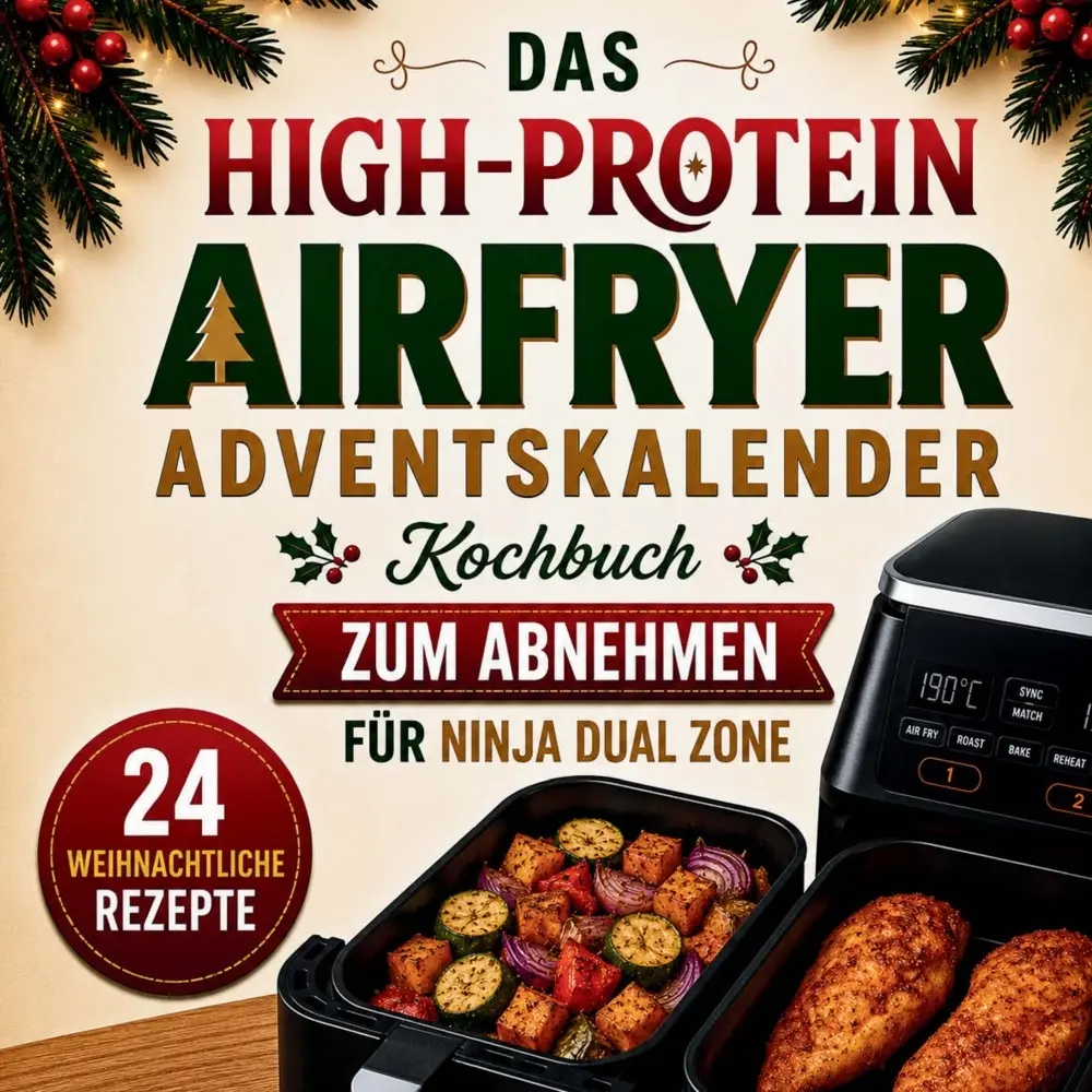 Cover: 9783912307047 | Das High-Protein Airfryer Adventskalener Kochbuch zum Abnehmen für...