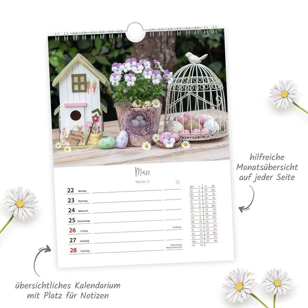 Bild: 9783988027047 | TRÖTSCH - Wochenkalender zum Hängen Landliebe 2027 | Wandkalender | KG