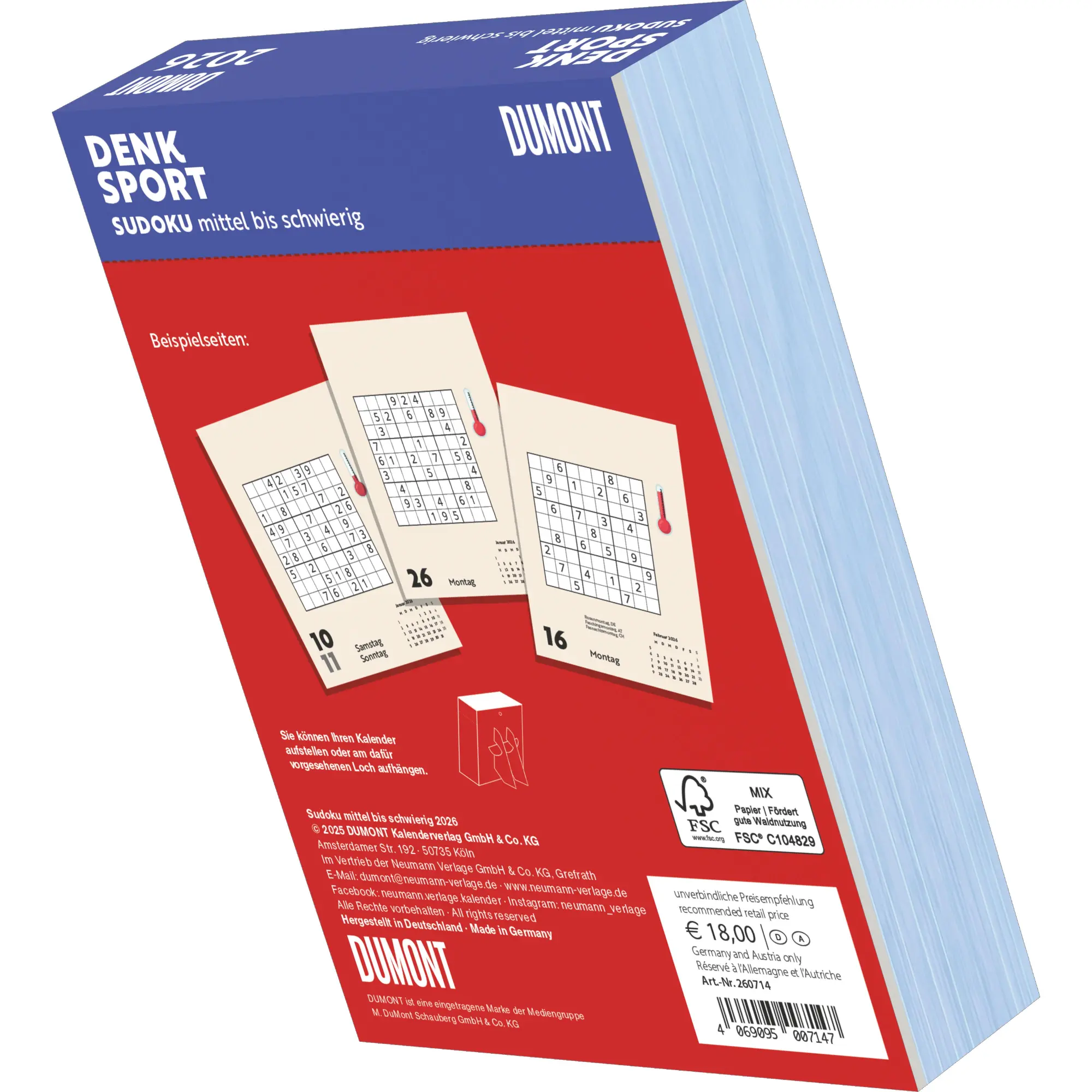 Bild: 4069095007147 | Sudoku 2026 - Tagesabreißkalender -11,8x15,9 - Rätselkalender -...