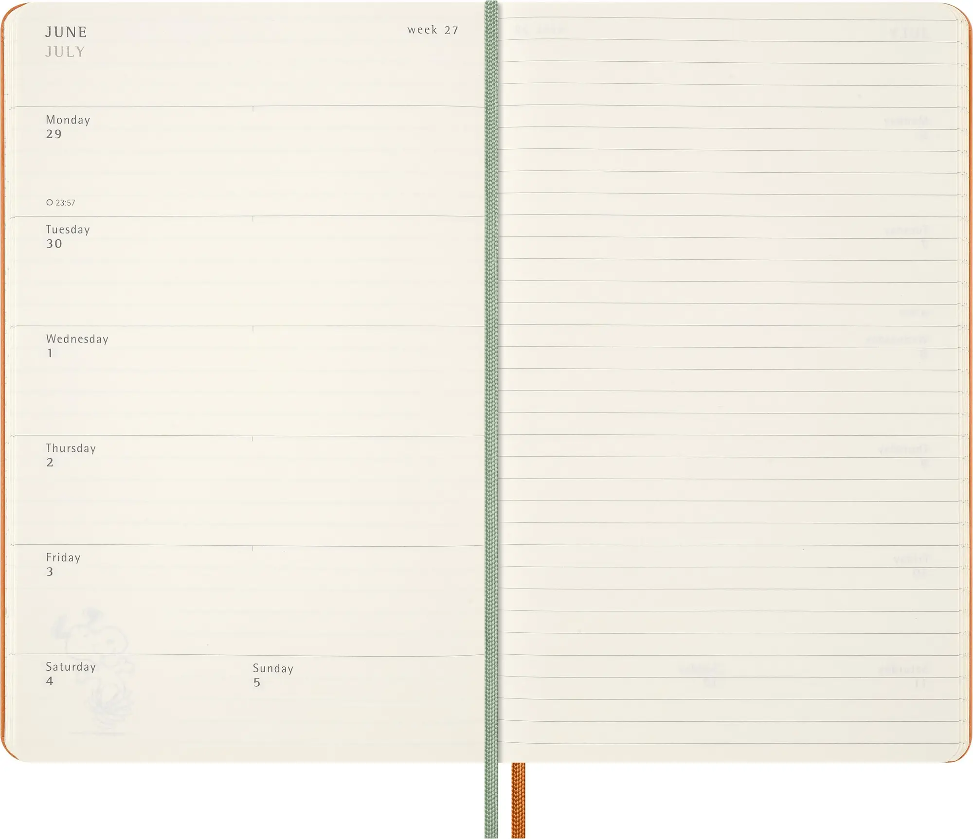 Bild: 8056999277147 | Moleskine 12 Monate Peanuts Snoopy Tomorrow Wochen Notizkalender...