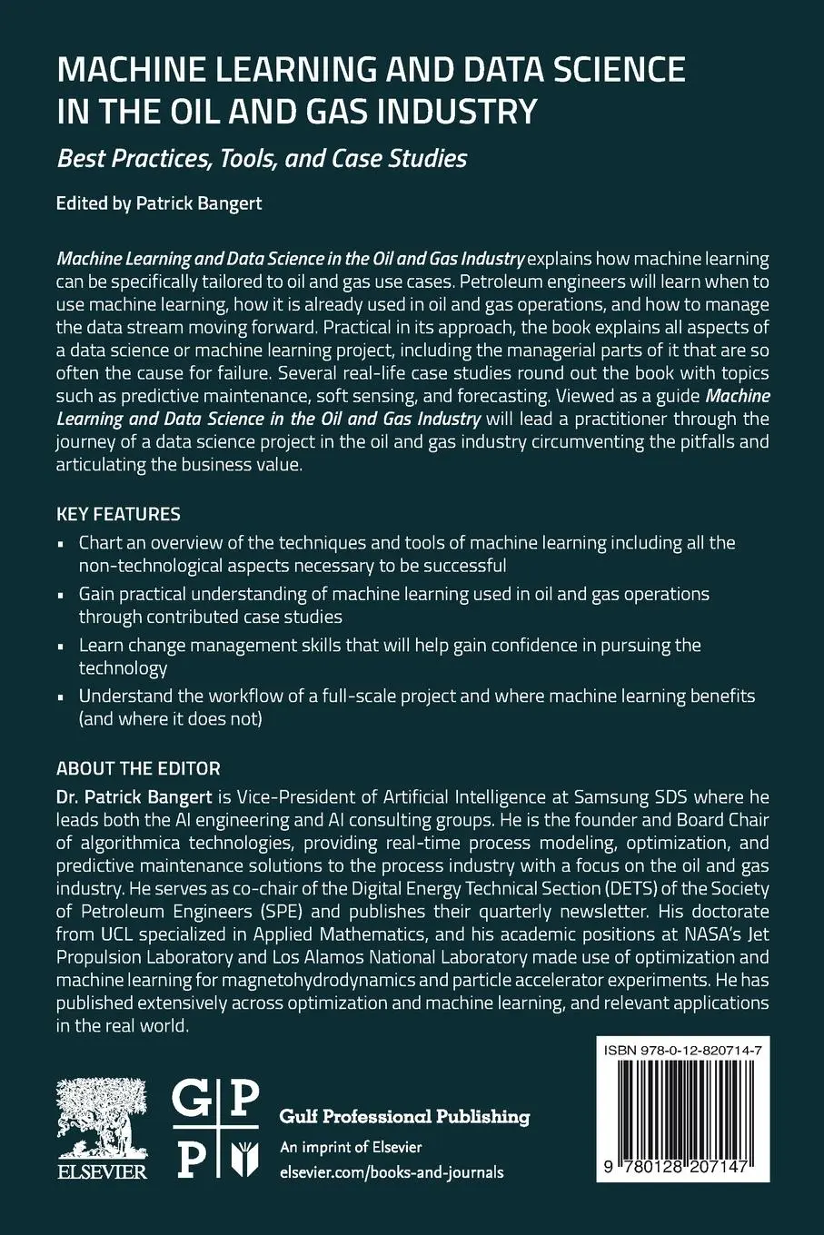 Rückseite: 9780128207147 | Machine Learning and Data Science in the Oil and Gas Industry | Buch