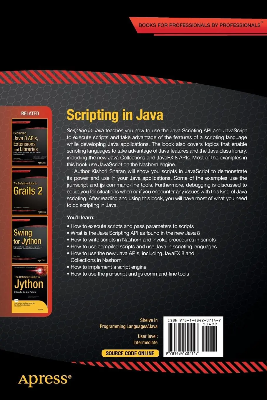 Rückseite: 9781484207147 | Scripting in Java | Integrating with Groovy and JavaScript | Sharan