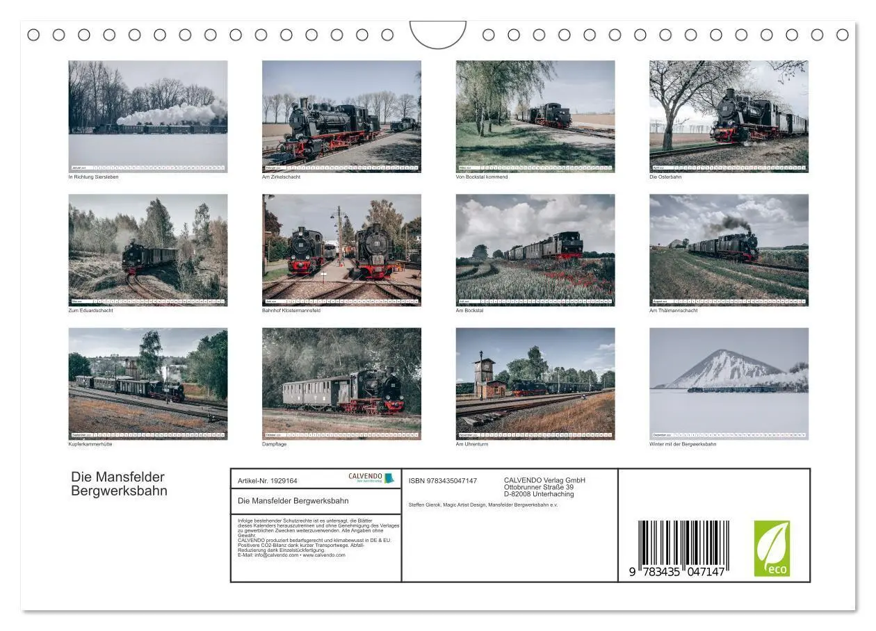 Bild: 9783435047147 | Die Mansfelder Bergwerksbahn (Wandkalender 2025 DIN A4 quer),...