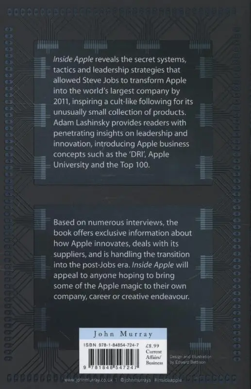 Rückseite: 9781848547247 | Inside Apple | Adam Lashinsky | Taschenbuch | 224 S. | Englisch | 2012