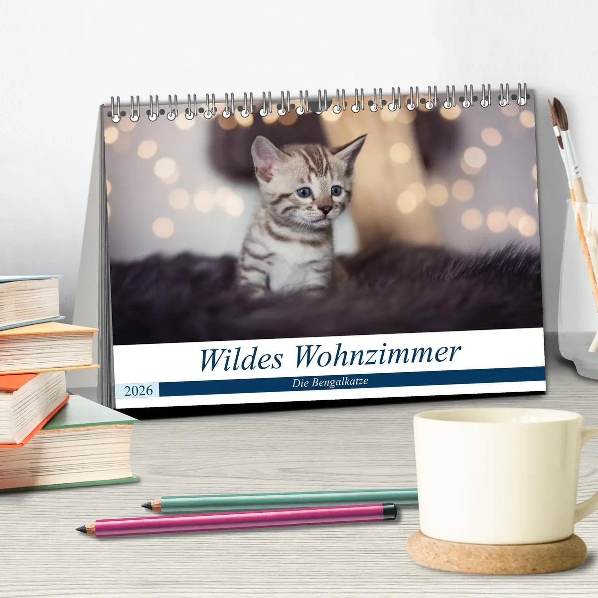 Bild: 9783457747247 | Wildes Wohnzimmer - Die Bengalkatze (Tischkalender 2026 DIN A5...